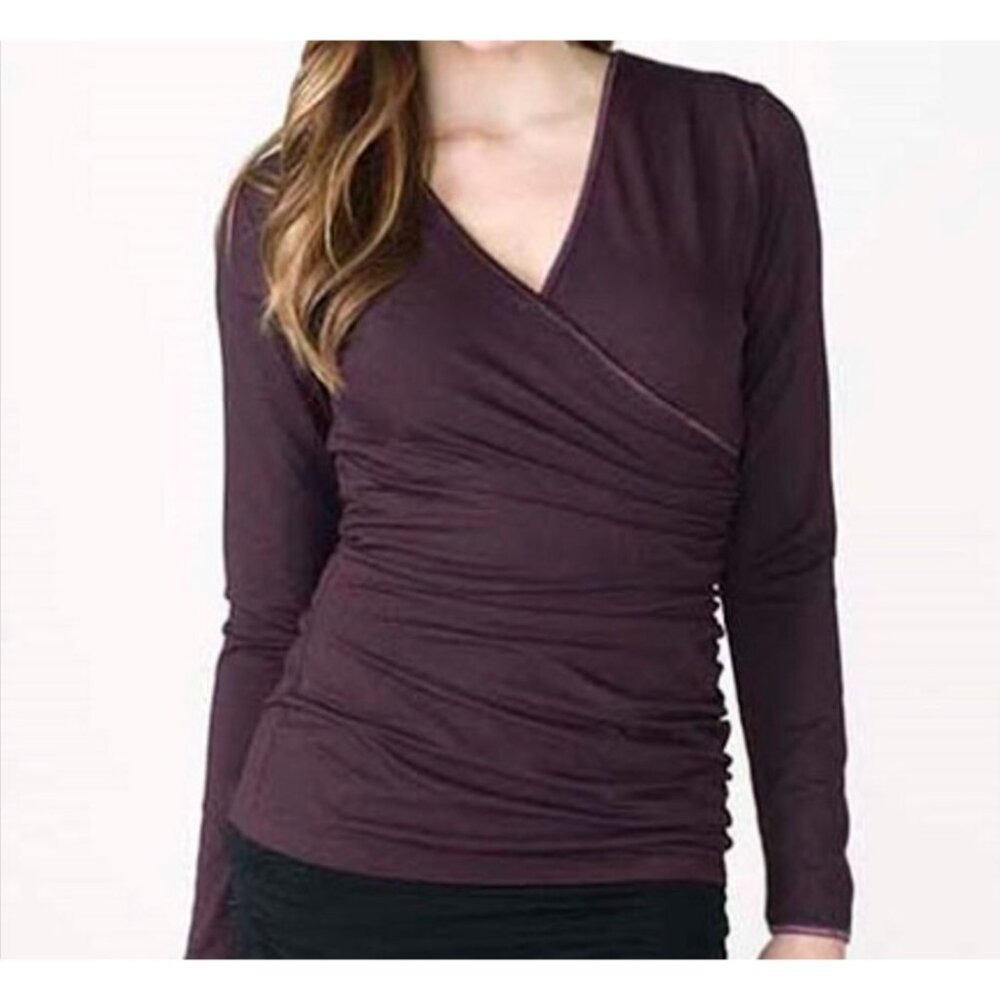 Ruby Ribbon Jane Top Shapewear Built in Bra Eggplant Large